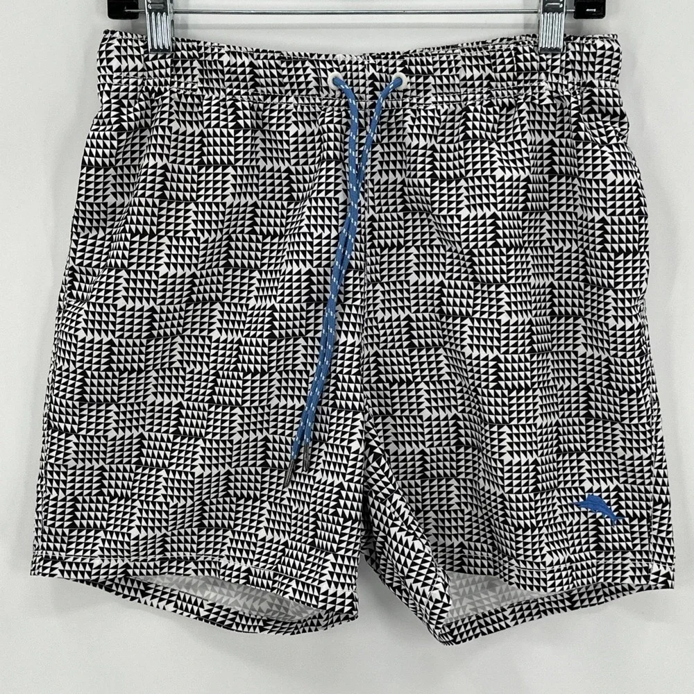 Tommy Bahama Relax Swim Trunks Mens‎ Small Lined Shorts Beach Geometric Uncommon